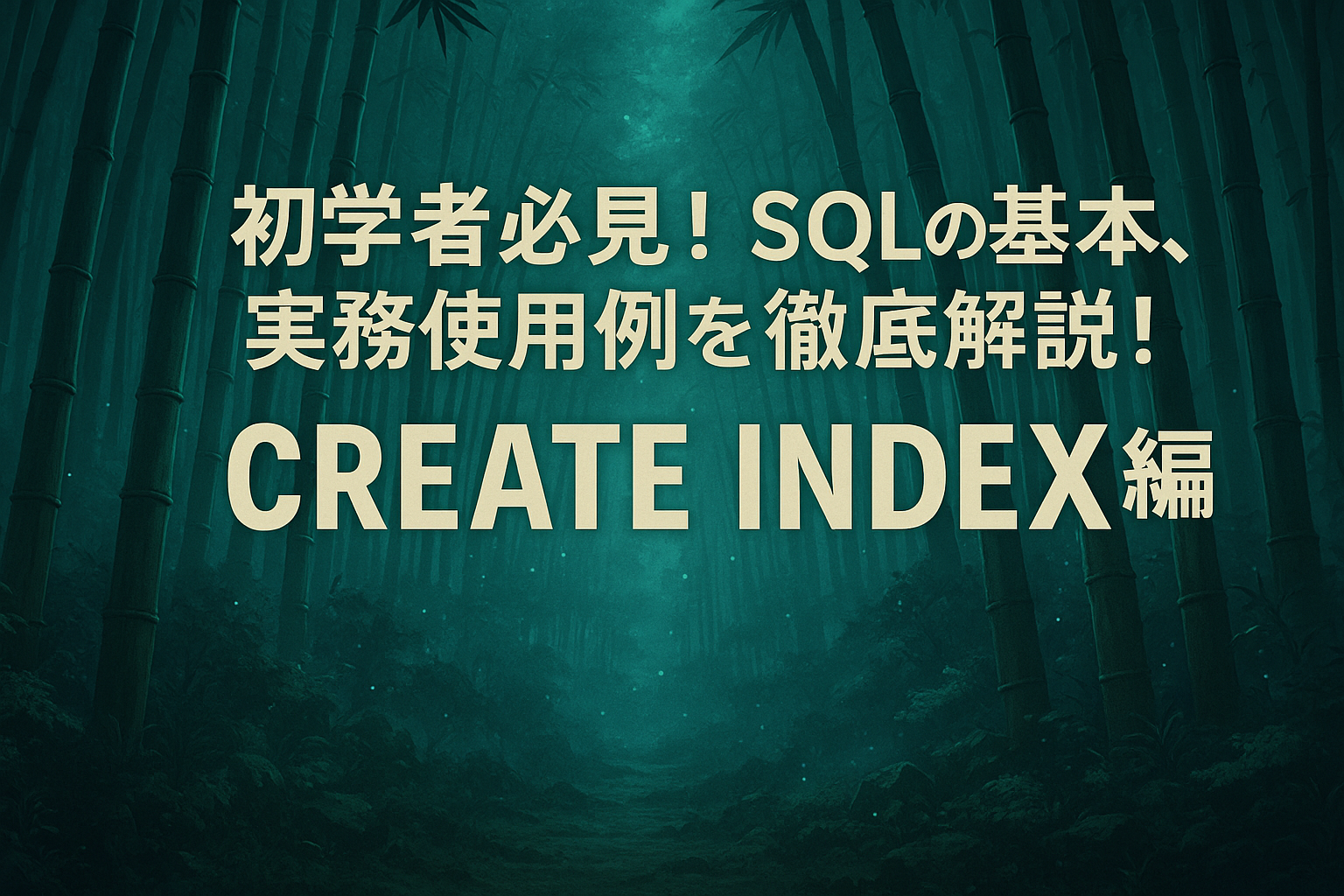 CREATE INDEX編