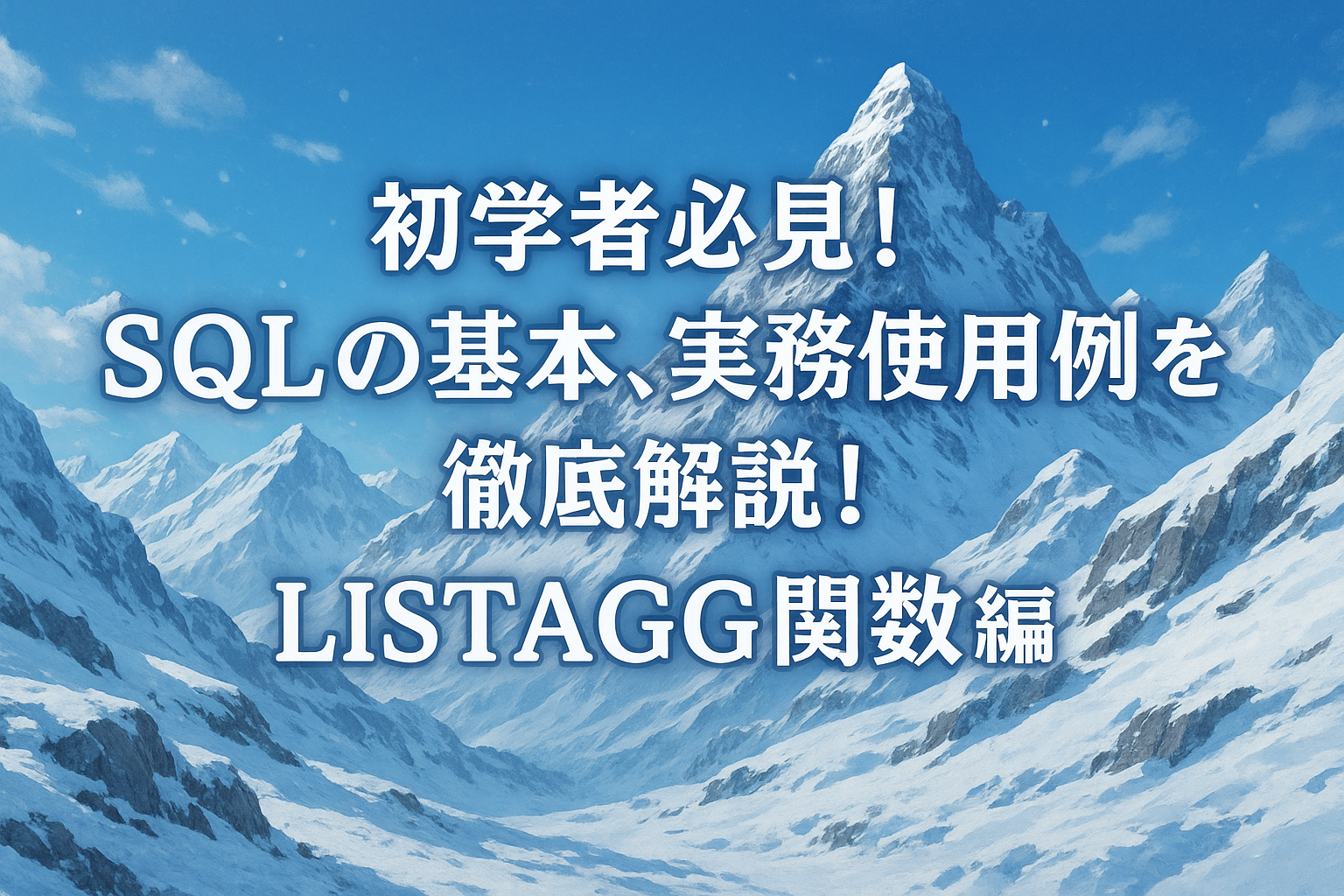 【初学者必見！】SQLの基本、実務使用例を徹底解説！LISTAGG関数編