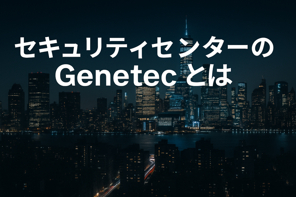 セキュリティセンターのGenetecとは